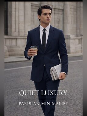 Like New Sandro Petrol Classic Fit Suit Jacket & Pants in Navy Size L